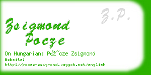 zsigmond pocze business card